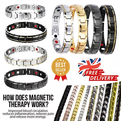 Magnetic Bracelet Therapy Weight Loss Arthritis Health Pain Relief For Men Boy • £3.98