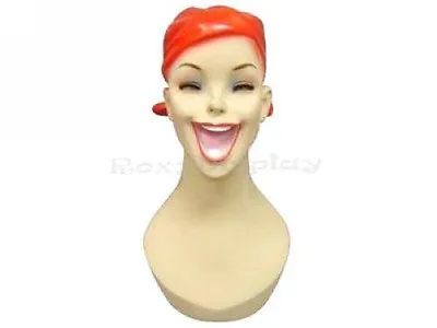 2PCS Female Fiberglass Mannequin Head Bust Vintage Style Display #Y5 X2 • $75