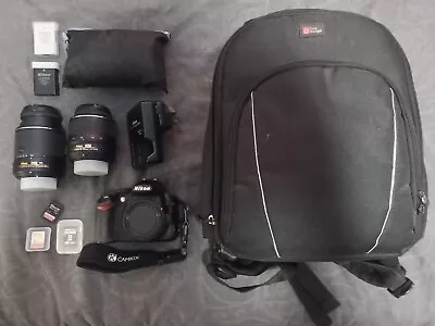 Nikon D3100 DSLR Camera Kit W/ AF-S DX 18-55mm And 55-200mm Lenses And Extras • £175