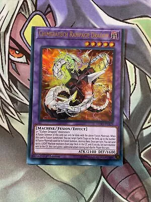 LEDD-ENB29 BIG MISCUT Chimeratech Rampage Dragon Ultra 1s Edition NM Yugioh Card • £17.99