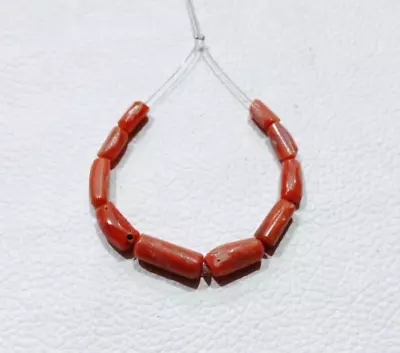 Natural Italian Red Coral Sea Beads Mediterranean Coral Beads Loose Gemstone • $26.31