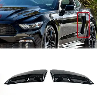 Glossy Black Rear Fender Panel Side Body Flare Scoops For Ford Mustang 2015-2023 • $76.99