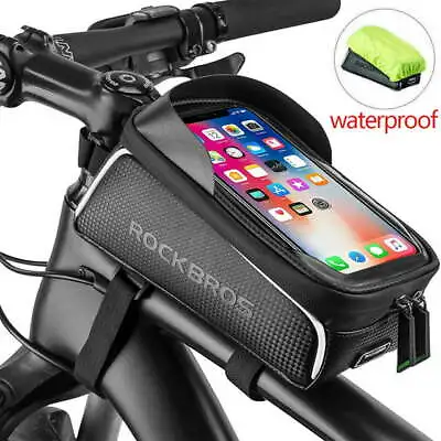 Bicycle Front Frame Bag Top Tube Bag Touch Screen Bike Phone Holder Carry Case • $55.95