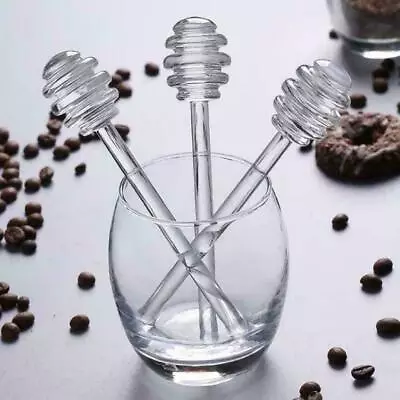 Honey Spoon Glass Honey Dipper Stick Syrup Dispenser NEW Stick Spoon V0I F8J9 • £4.02