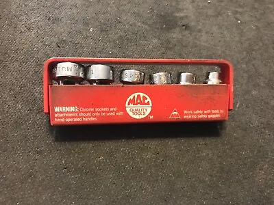 6 Pc Mac Tools 1/4  Dr. 6 Pt Universal Swivel 1/4 - 9/16  Socket Set + Holder • $219.99