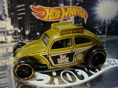 2023 Hot Wheels CUSTOM VOLKSWAGEN BEETLE☆gold VW Bug☆Multi Exclusive☆LOOSE • $4.96