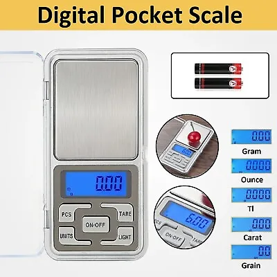 Mini Digital Pocket Scales Precision Weight Balance Scales Gram Jewellery Scales • $15.49