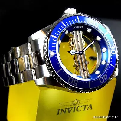 Invicta Pro Diver Ghost Bridge Mechanical Skeleton Steel Blue 47mm Watch New • $109.99