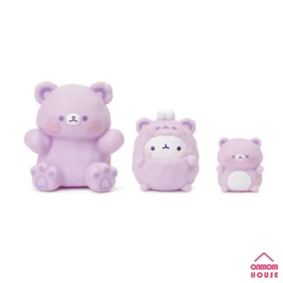 Molang Fluffy Friends Figure Purple Set Korean Toy • $37.80