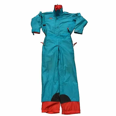 Vtg 80's Columbia Windbreaker Snow Suit Snowsuit Teal Blue Red Mens M (8) • $59.99