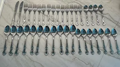 37 Reed Barton 18/0 Heritage Mint Ltd Rose Queen Stainless Flatware Bundle Lot • $64.99