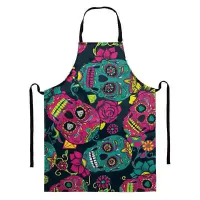 Sugar Skull Pattern Apron Dinner Party Cooking Best Gift For Chef Type-D THB-88 • $13.95