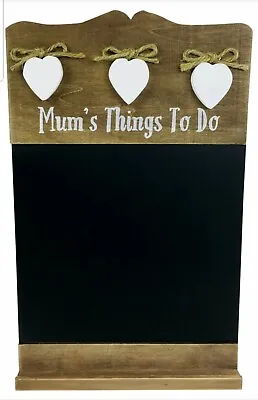 Mum's Things To Do Chalkboard Mothers Day Wooden Vintage Country Homwear Kitchen • £7.99