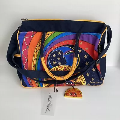 Laurel Burch Tote Bag Purse Moon Stars Sun And Sand Vacation New W Tags Vintage • $35