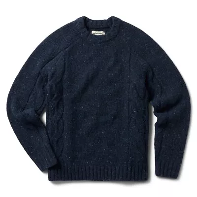 Taylor Stitch Topside Sweater In Navy Donegal 40 - Medium • $80