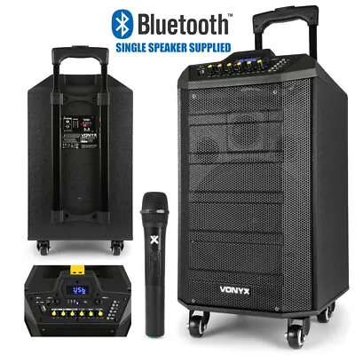 Battery Powered Portable Sound System PA Speaker With Bluetooth USB & Microphone • £165