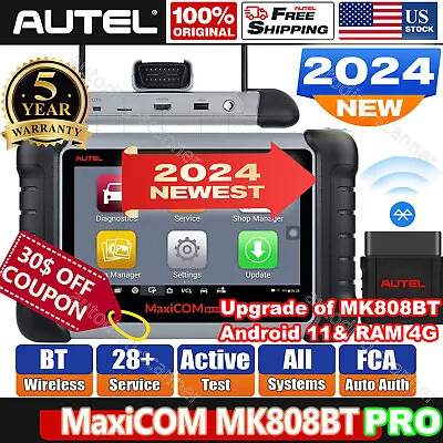 2024 Autel MaxiCOM MK808BT Pro Car Diagnostic Tool Auto OBD2 Scanner Code Reader • $529