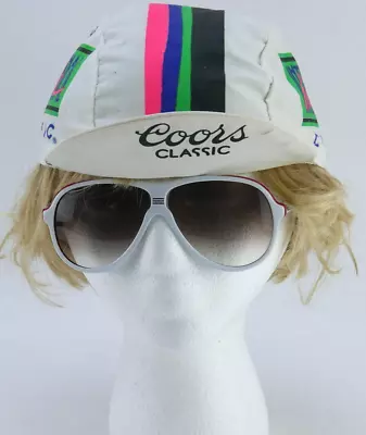 Francesco Moser Sunglasses Vintage Italian Handmade Glasses Polinelli White NOS  • $130.05