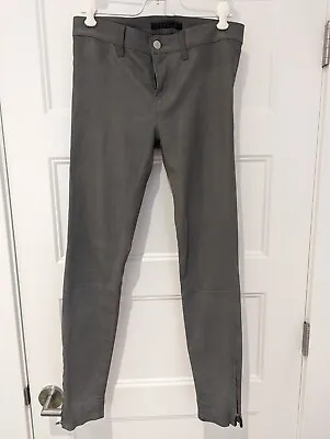 J BRAND L8001 Mid Rise Lamb Leather Jeans Pants -Grey -Size 27 (retail: $998) • $200