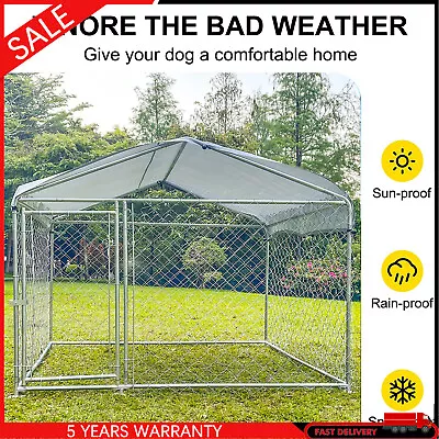 NEW Dog Kennel Set 6.56FT Large Outdoor Pet Dog Run House Walk-in Poultry Cage • £178.75