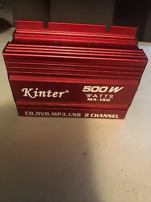 Kinter MA-150 500W 2-CH Hi-Fi Auto Car Stereo Audio Amplifier Untested • $9