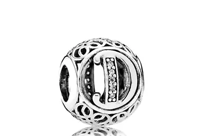 $36 • Buy New Genuine PANDORA 791848CZ Sterling Silver Vintage Letter D Charm