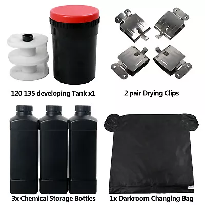 ETone 120 35mm Film Darkroom Developing Kit Film Processing Set Storage Bottles • £53.09