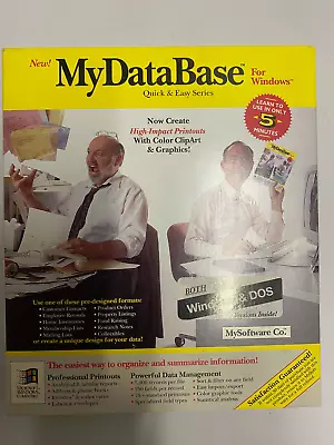 My Software Co My Database Home & Business Software For Windows 2000 XP Vista • $33.99