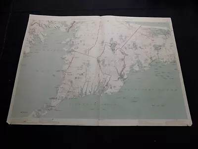 1891 Massachusetts Topo Map North Of Vinyard & Nantucket SoundsPart Of Cape Cod • $149.99