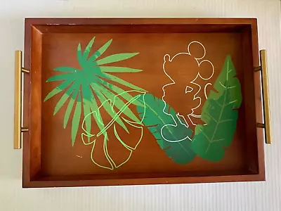 Mickey Mouse Tropical Wood Serving Tray 2021 RARE Disney Parks Home Decor Gifts • $53.99