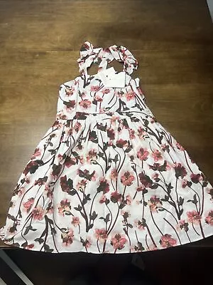 NWT Victoria Beckham For Target Girls Sleeveless White Floral Dress Size Medium • $22.77