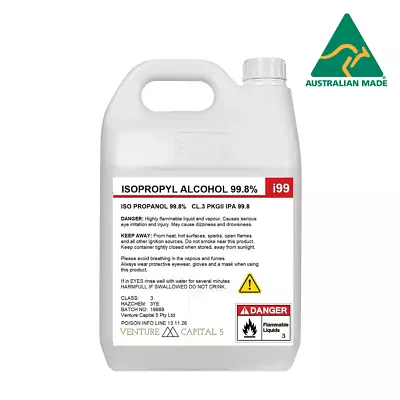 Isopropyl Alcohol 100% Ipa - Rubbing Alcohol - Sanitising & Disinfecting-  2.5lt • $28.95