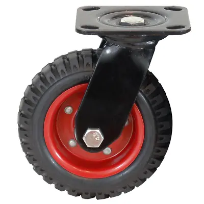 POWERTEC Wheel Caster Swivel Knobby Threaded Heavy Duty Industrial Caster 8 Inch • $22.52