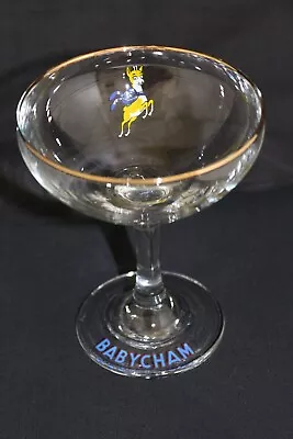 Vintage Retro 1970s Babycham Glass Colourful Fawn Deer Bar Party Round Stem • £14.99