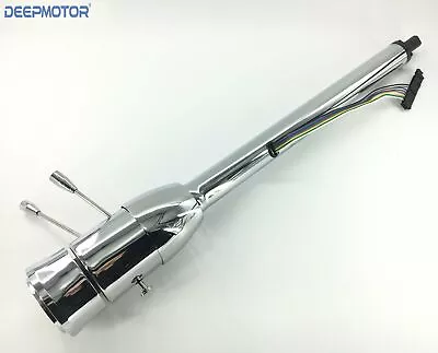 30  GM Style Universal Floor Shift Steering Column+9 Holes Wheel Adpater Chrome • $179.89