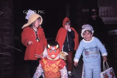 #J42-Vintage 35mm Slide Photo- Halloween Costumes- Boys-Girls- 1971 • $5.50