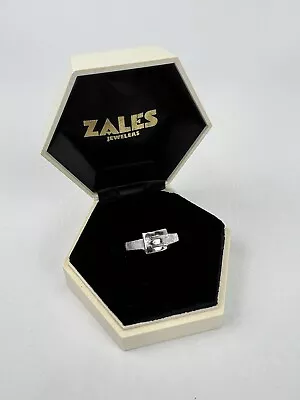 $24.99 • Buy Vintage TRIFARI Size 5 Silver Tone Belt Buckle Ring And Zales Box
