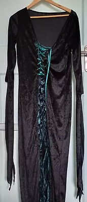 Ladies Black Medieval Style Fancy Dress Costume  Size S/M • £3.99