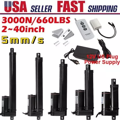 Linear Actuator 12V Heavy Duty Waterproof Stroke 2 ~40  1000MM 3000N 660lbs • $57.99