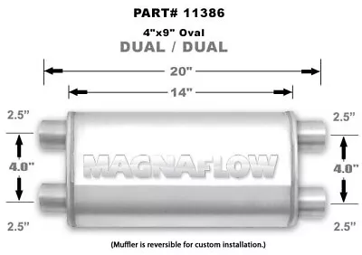 Exhaust Muffler Magnaflow CA 11386 • $152