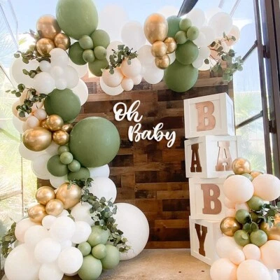 152X Sage Green Balloons Garland Arch Kit Baby Shower Birthday Party Decoration • $24.19