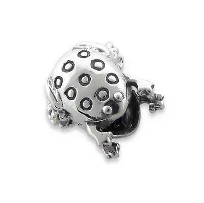 Frog Charm Bead 925 Sterling Silver Charmer Jewelry • £8.67