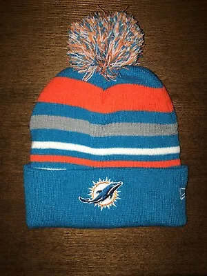 Miami Dolphins New Era Beanie Hat Preowned • $13
