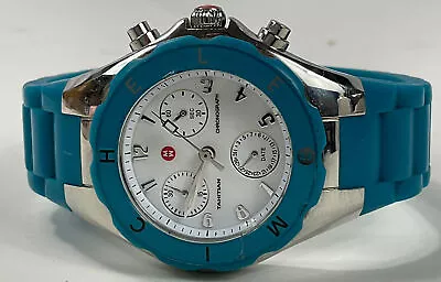 37mm Michele Tahitian Jelly Bean Chronograph Stainless Quartz Watch MWW12D000004 • $99.99