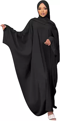 IKADEX Muslim Dress For Women Pakistani Kaftan Abaya Robe + Hijab Arabic Islamic • $64.88