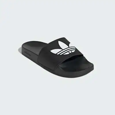 $45 • Buy Adidas Originals Shoes Adilette Lite Slides Black/White/Black Slip On Sandals