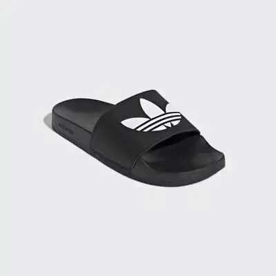 Adidas Originals Shoes Adilette Lite Slides Black/White/Black Slip On Sandals • $39.99