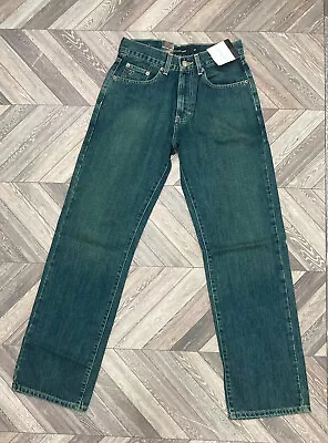 Vintage Calvin Klein Jeans CK Mens Blue Green Jeans 28 X 30RN 36009 • $34.99