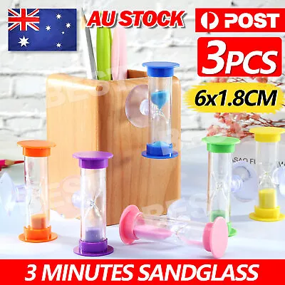 3pcs Mini 30min Sandglass Hourglass Sand Clock Egg Kitchen Timer Supply Kid Game • $6.45