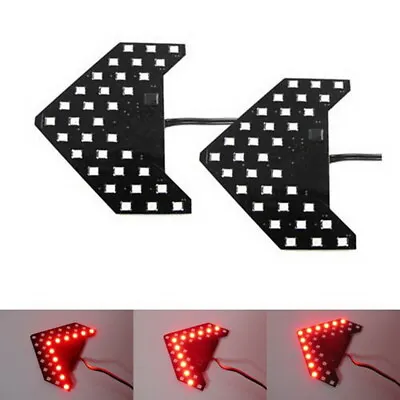 2 Super Red 33-SMD Sequential LED Arrows For Car Side Mirror Turn Signal Lights • $15.29